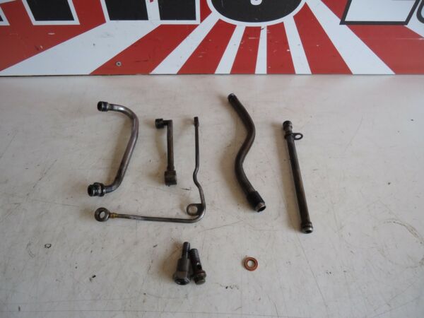 Kawasaki GPZ500s Crankcase Oil Feed Lines Pipes