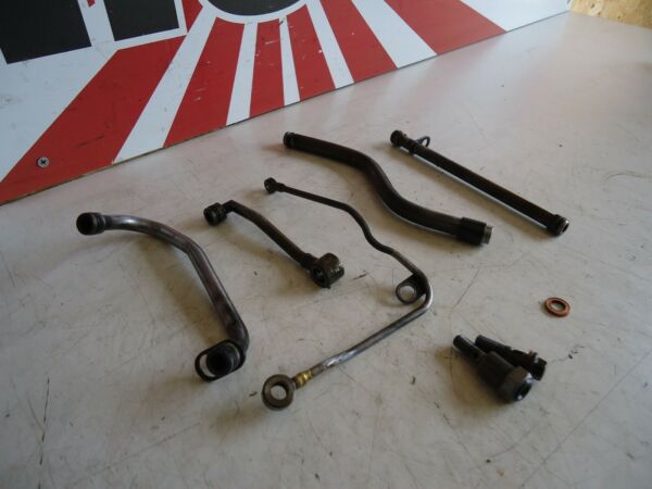 Kawasaki GPZ500s Engine Crankcase Oil Feed Line Pipes