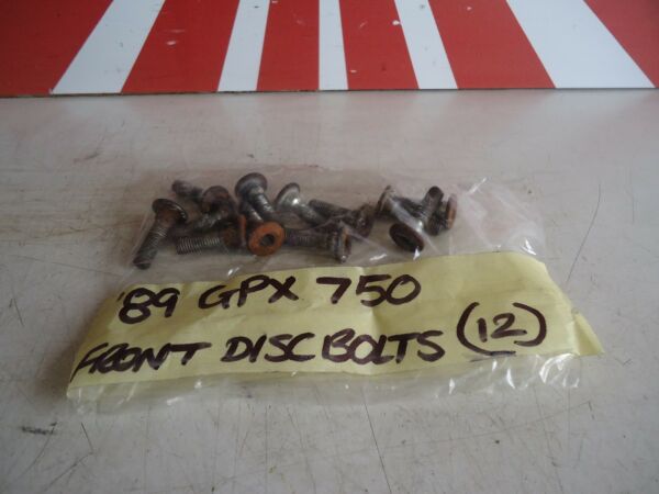 Kawasaki GPX750R Front Brake Disc Bolts 1989 GPX750 Brake Rotor Bolts