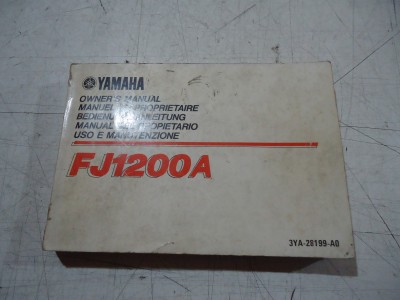 Yamaha FJ1200 Owners Manual Book FJ 1200