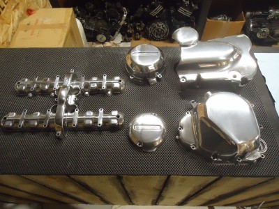 Kawasaki 750 Zephyr Polished Engine Covers ZR750 Rocker Clutch Ignition Alternator Sprocket Cover